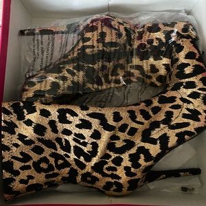 Cheetah print bootie
